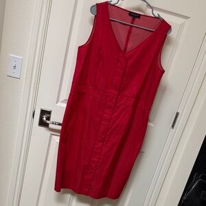 Lafayette 148 New York Vibrant Red Midi Dress